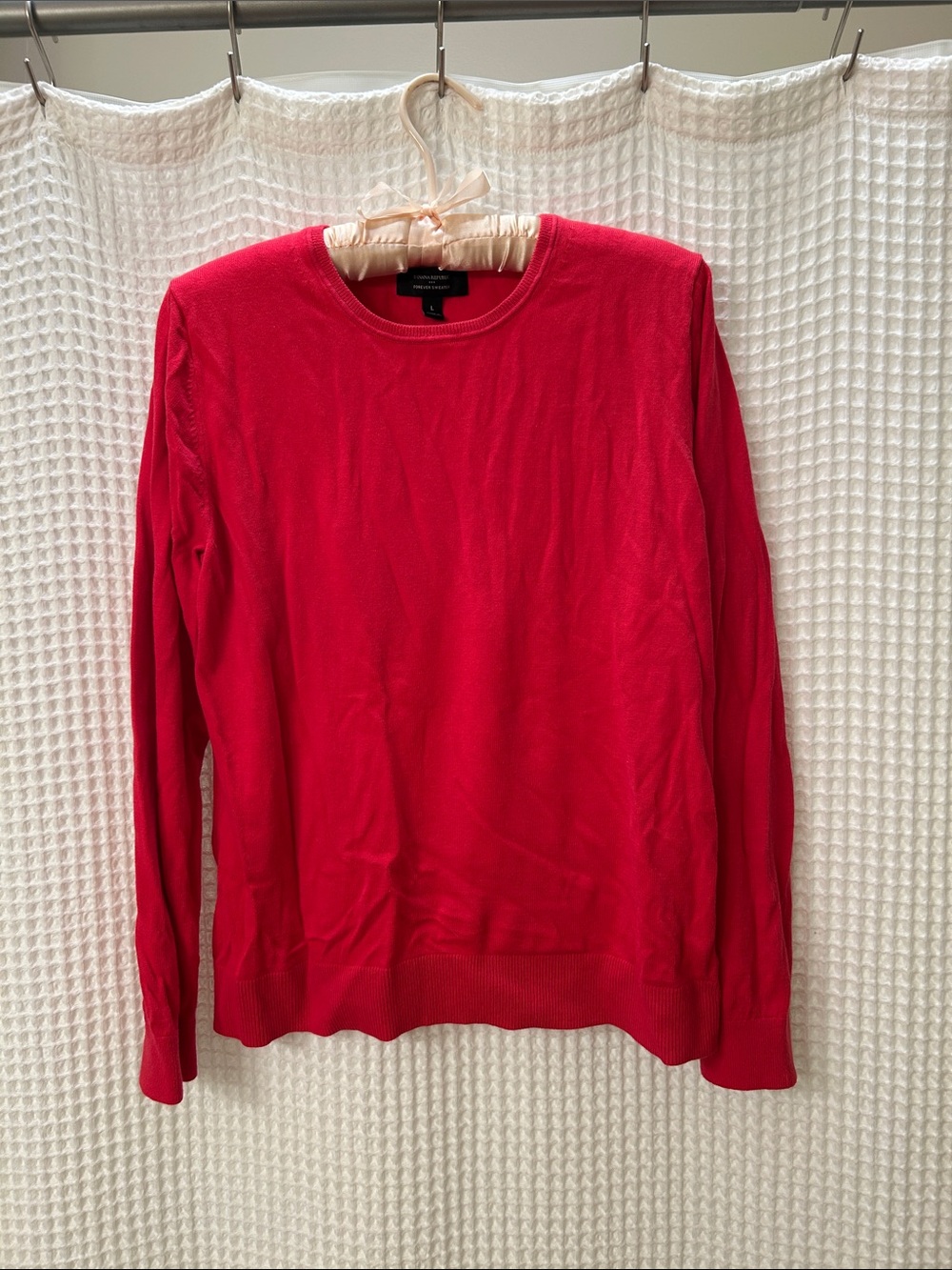 Banana Republic Bright Pink Women's Crewneck Forever Sweater